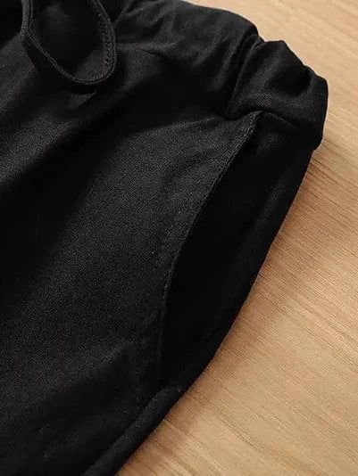 Solid Drawstring Cargo Pants for Y2K, Elastic Waist Casual Trousers With Pockets, Women's Clothing
