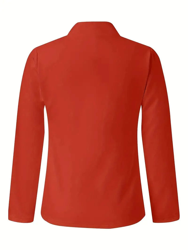 Sophisticated Long Sleeve Slim Fit Blazer for Women's Work Attire
