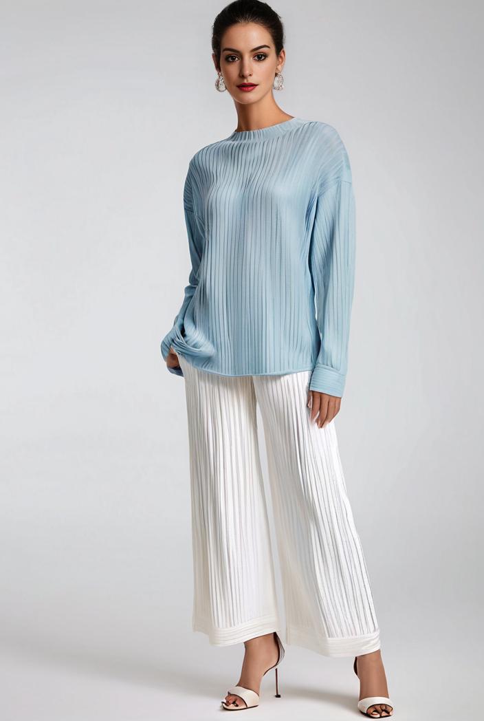 pleated high waist commuting temperament maxi dress 144656