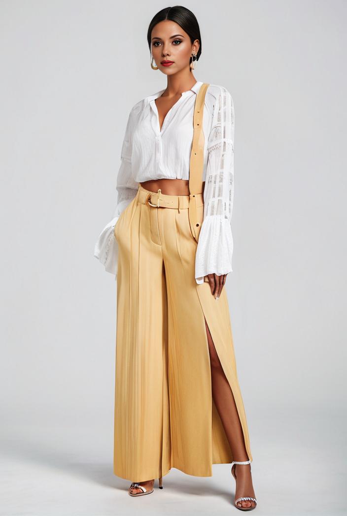 pleated high waist commuting temperament maxi dress 125269