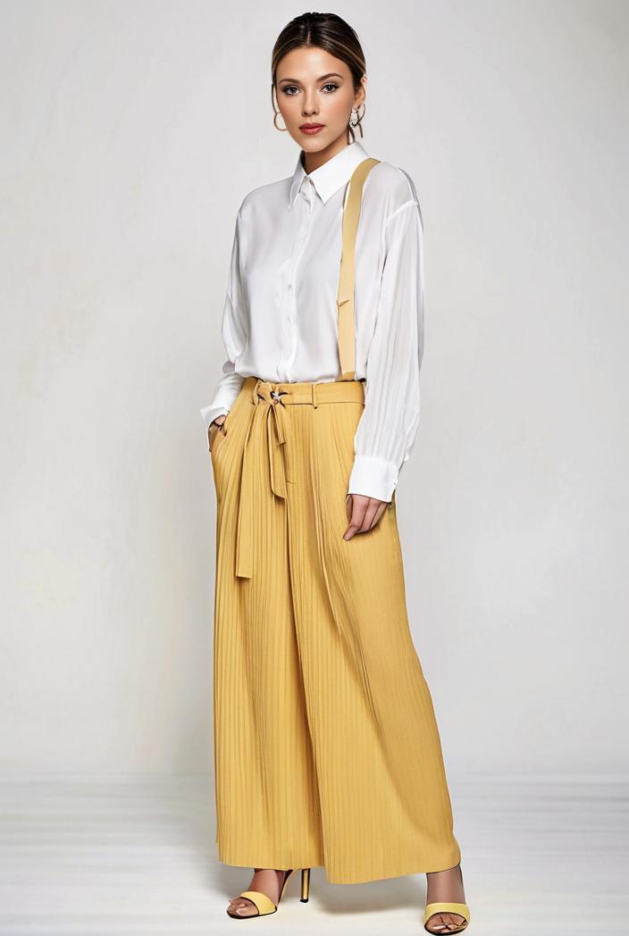 pleated high waist commuting temperament maxi dress 125272