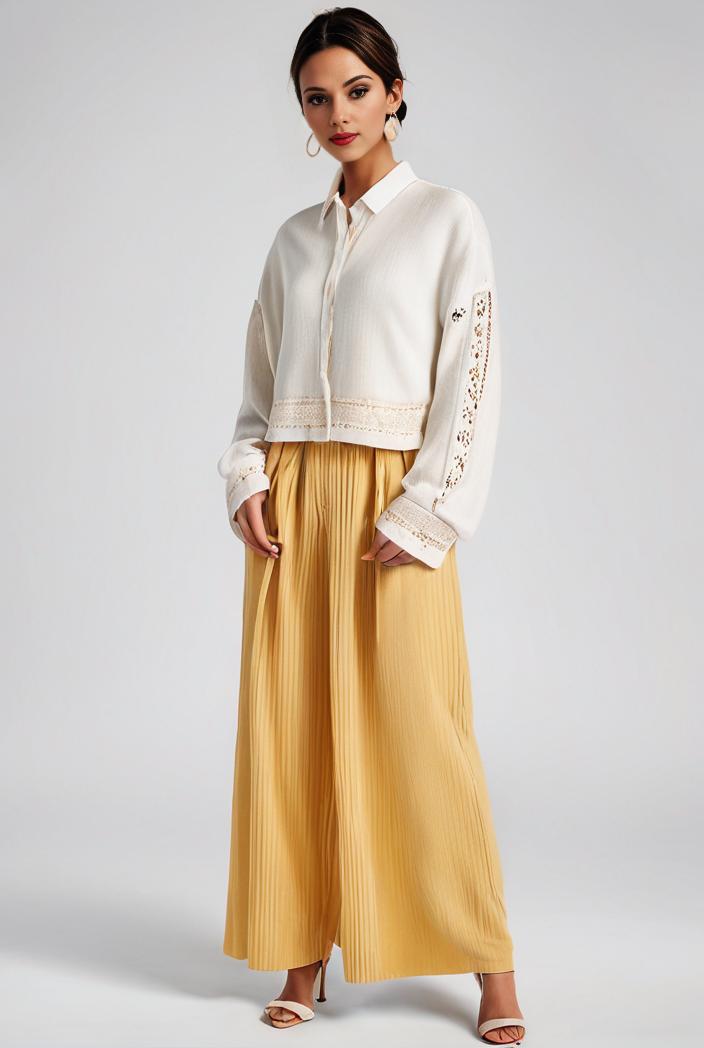 pleated high waist commuting temperament maxi dress 125274