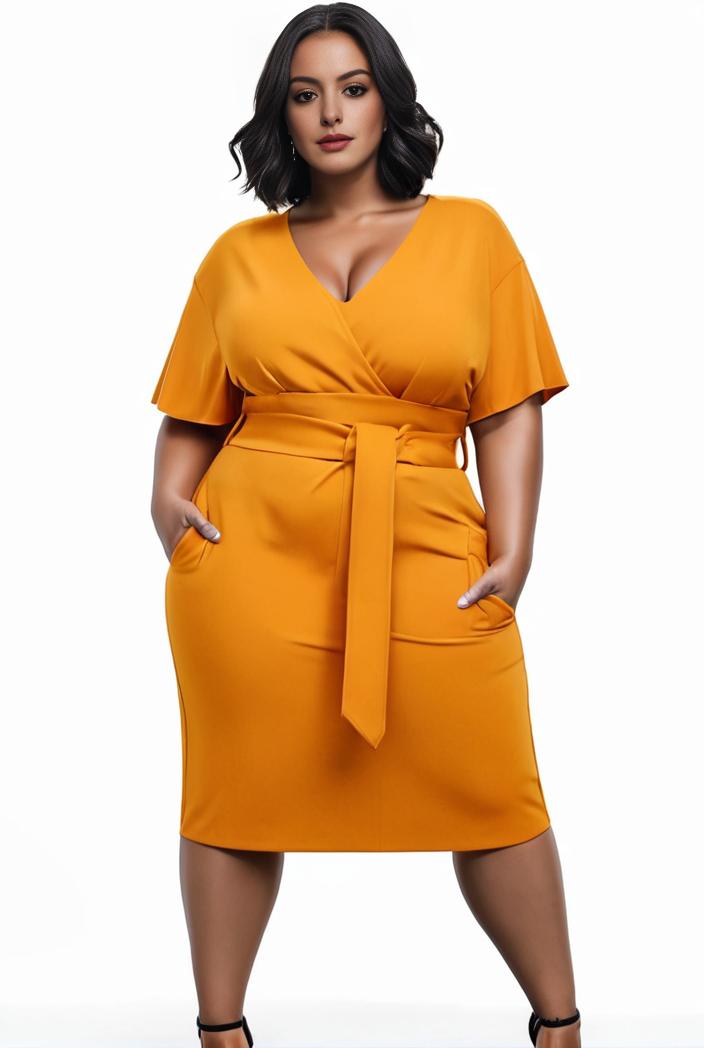 plus size faith letter print short sleeve midi dress with pockets women s plus slight stretch casual dress 147550