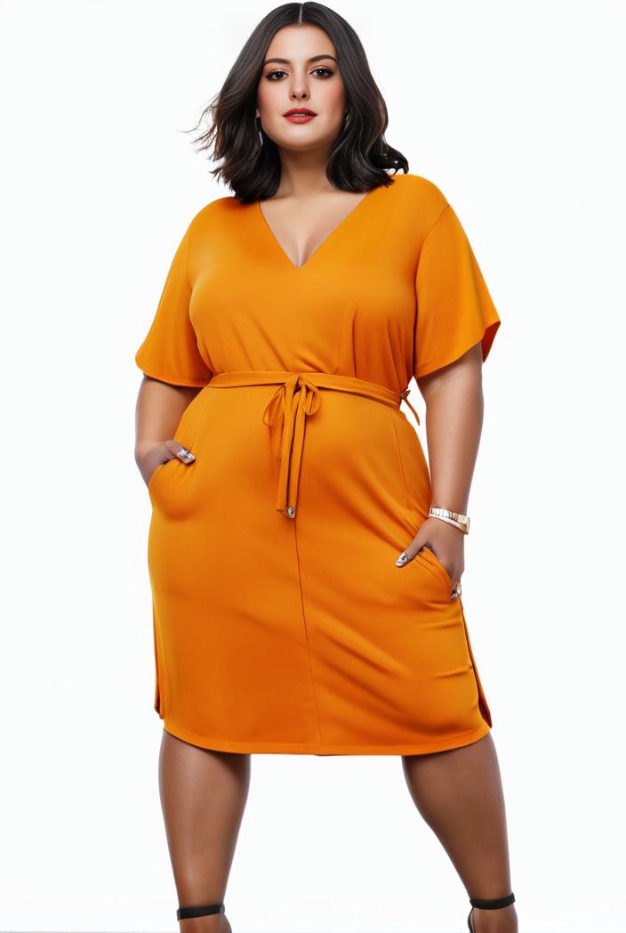 plus size faith letter print short sleeve midi dress with pockets women s plus slight stretch casual dress 147555