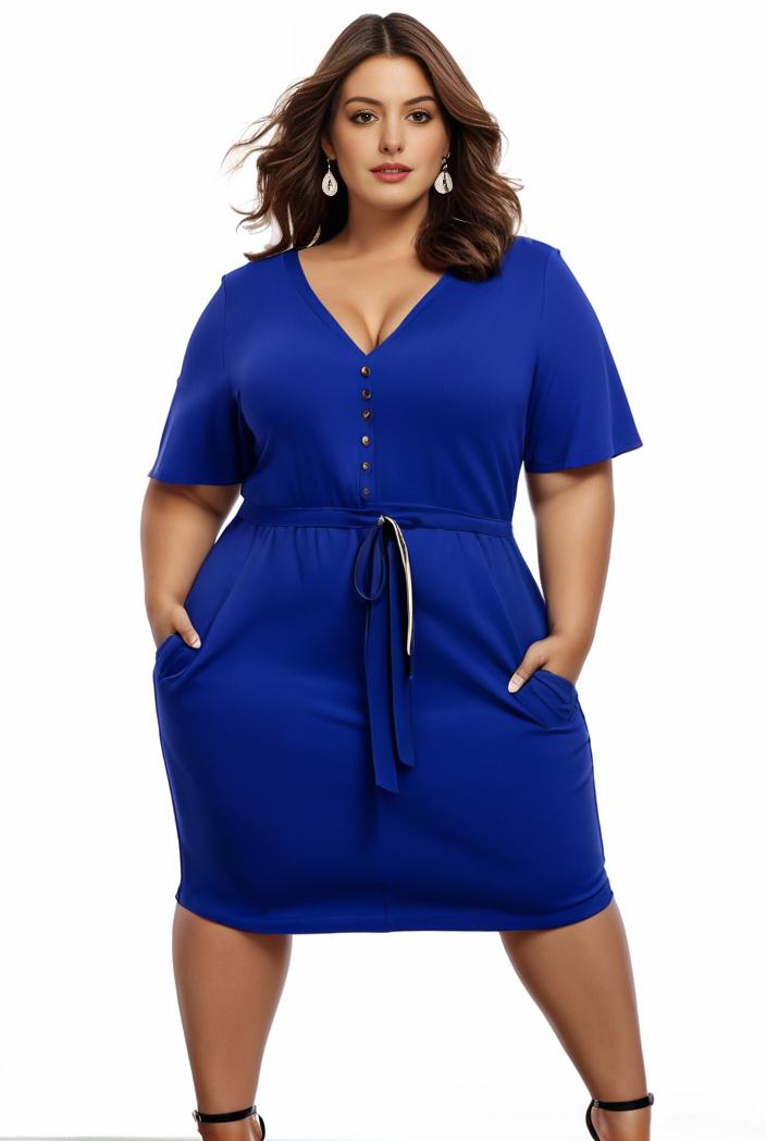 plus size faith letter print short sleeve midi dress with pockets women s plus slight stretch casual dress 147564
