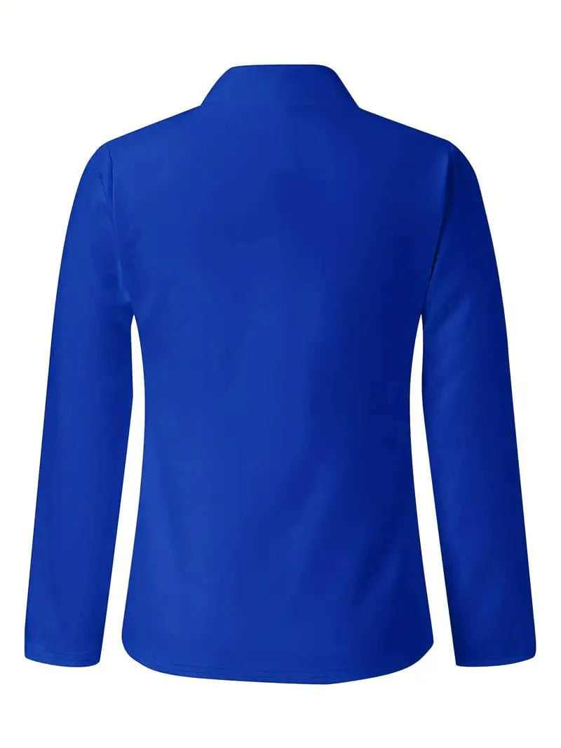 Sophisticated Long Sleeve Slim Fit Blazer for Women's Work Attire