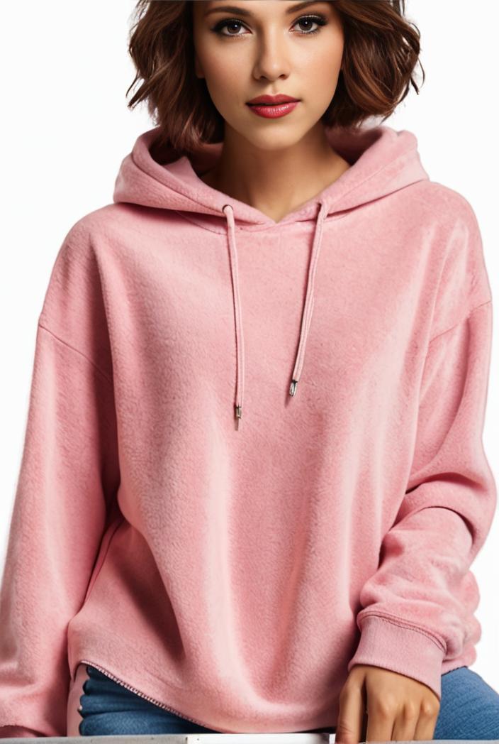 plus size casual hoodie women s plus solid ribbed long sleeve slight stretch hoodie drawstring sweatshirt 126247
