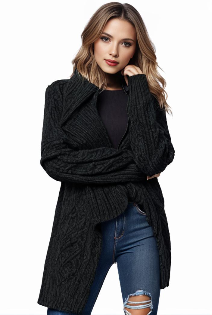 plus size casual sweater women s plus solid tassel trim long sleeve cowl neck high stretch jumper 126285