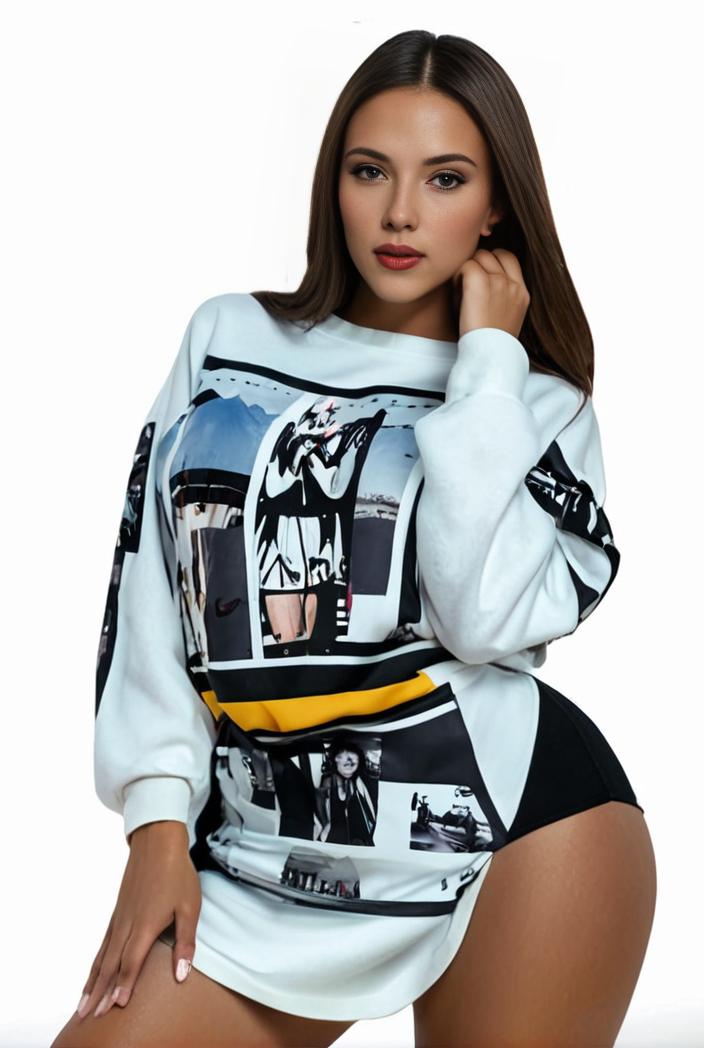 plus size casual sweatshirt women s plus graphic letter print long sleeve round neck slight stretch sweatshirt 126295