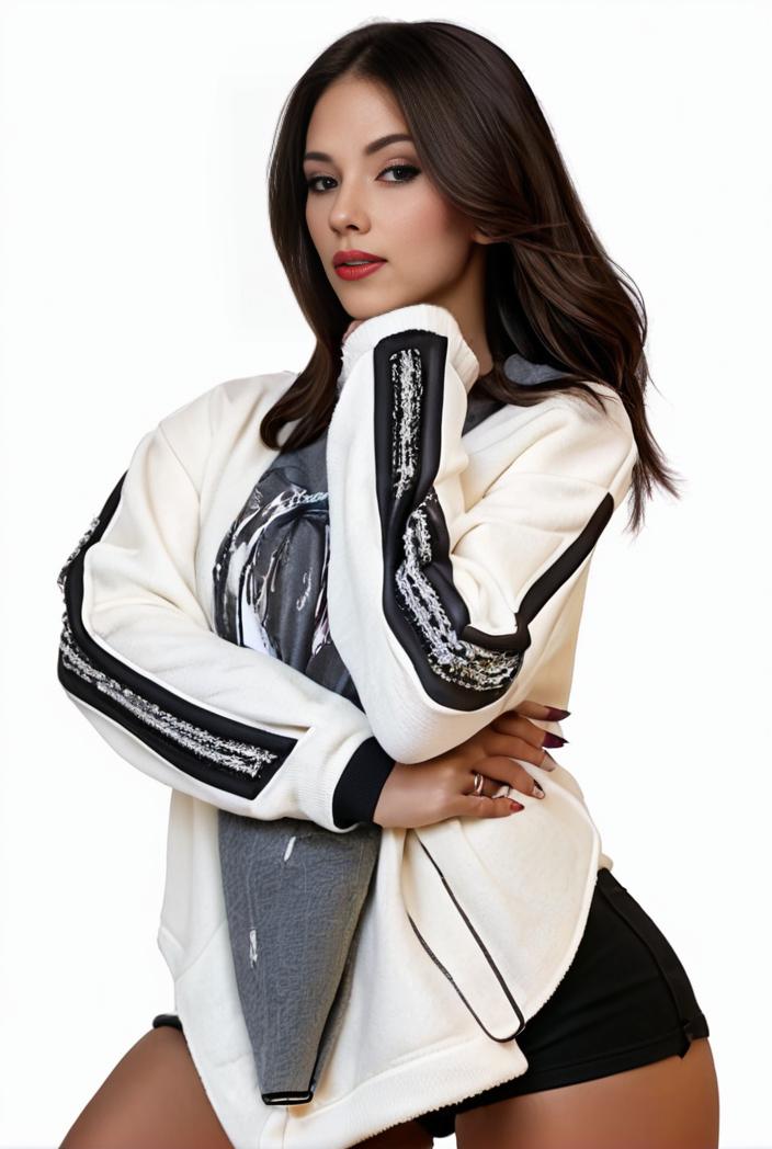 plus size casual sweatshirt women s plus graphic letter print long sleeve round neck slight stretch sweatshirt 126302