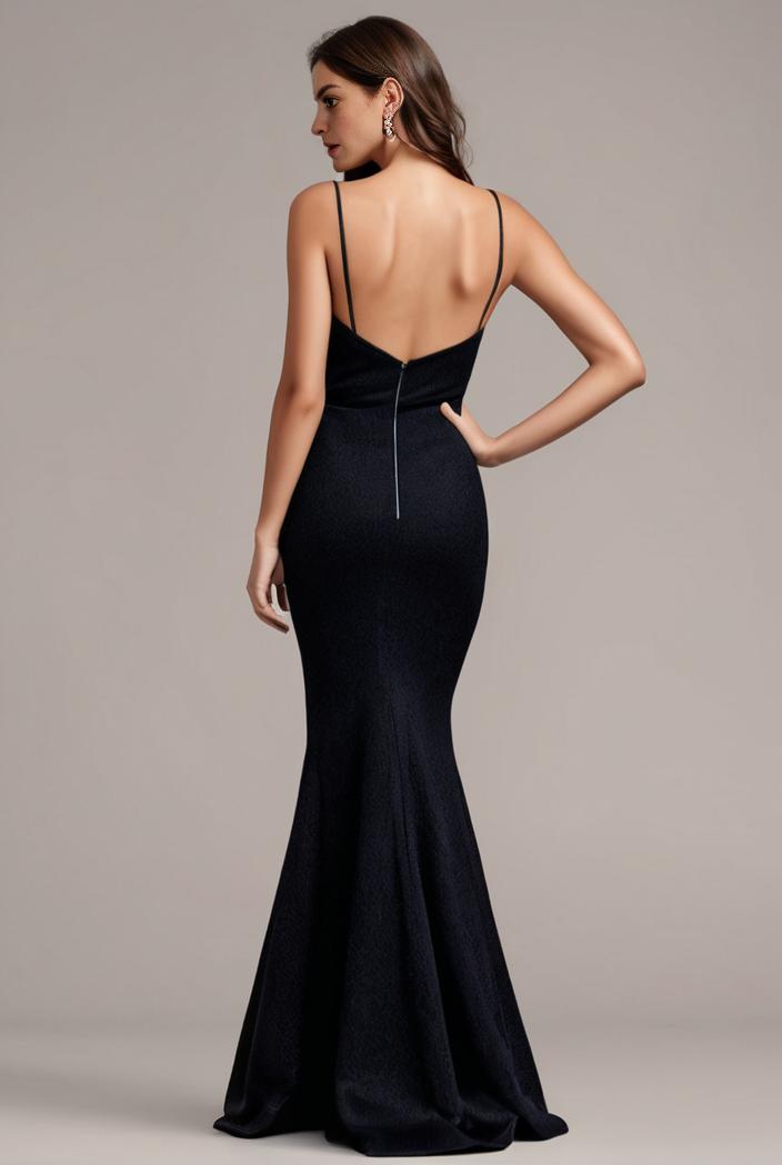 glitter spaghetti strap u veck open back bodycon stretchy evening dress 100923