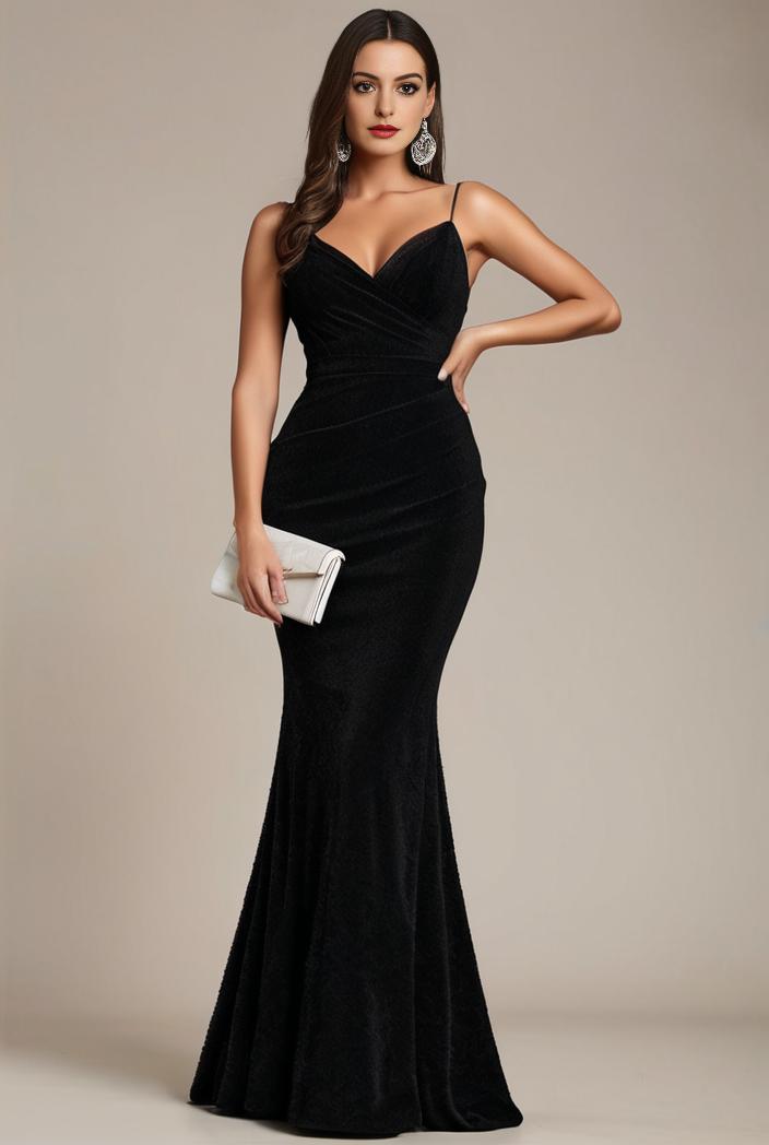 glitter spaghetti strap u veck open back bodycon stretchy evening dress 100926