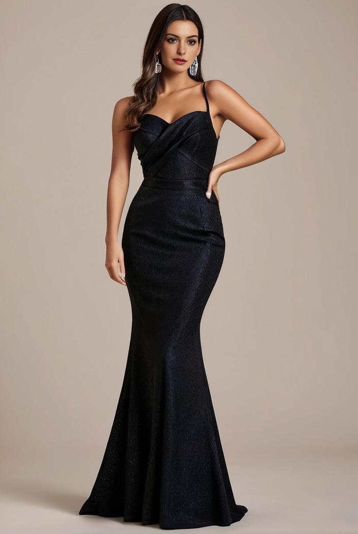 glitter spaghetti strap u veck open back bodycon stretchy evening dress 100928