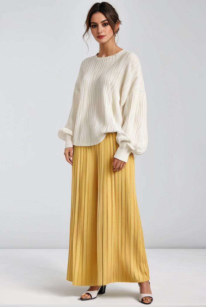pleated high waist commuting temperament maxi dress 102912