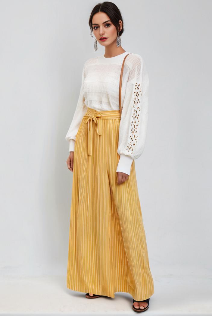 pleated high waist commuting temperament maxi dress 102916