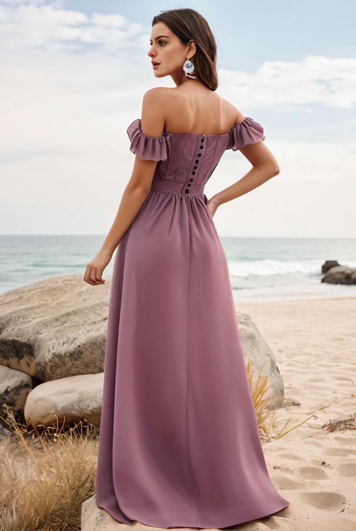 off shoulder spaghetti strap a line maternity dress 121236