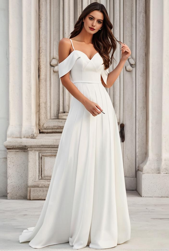 off shoulder spaghetti strap a line maternity dress 121249