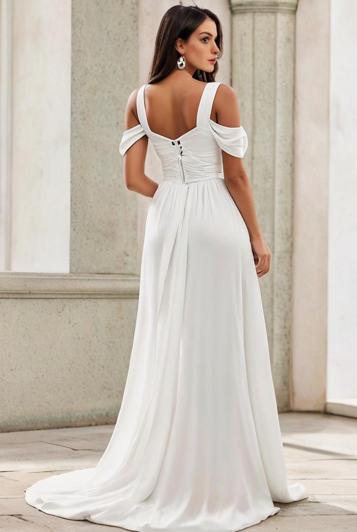off shoulder spaghetti strap a line maternity dress 121289