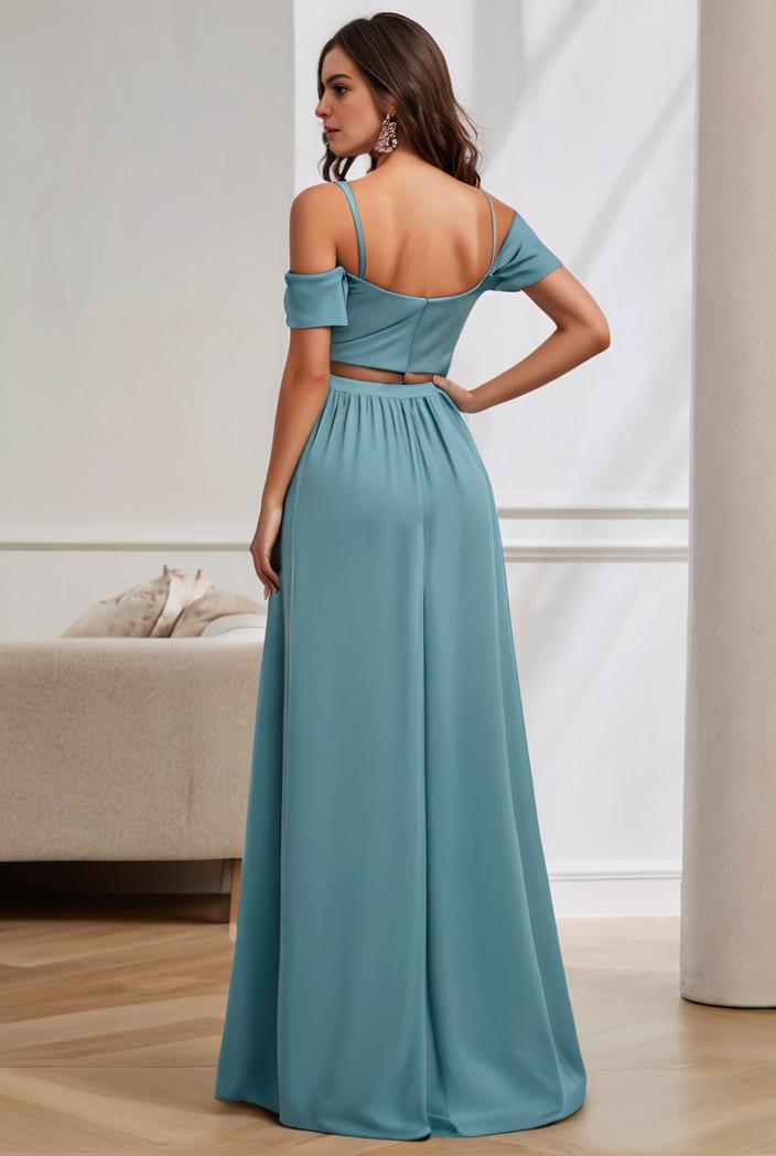 off shoulder spaghetti strap a line maternity dress 121297