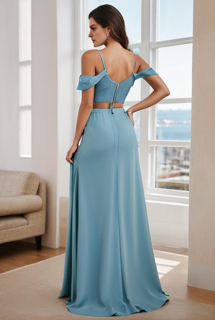 off shoulder spaghetti strap a line maternity dress 121298
