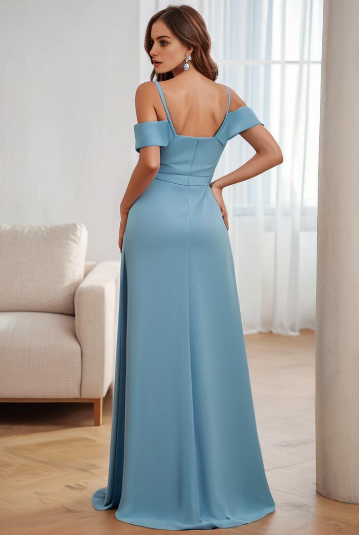 off shoulder spaghetti strap a line maternity dress 121299