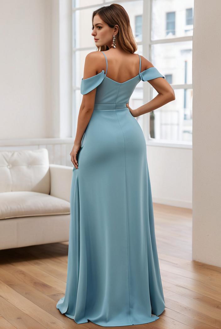 off shoulder spaghetti strap a line maternity dress 121301