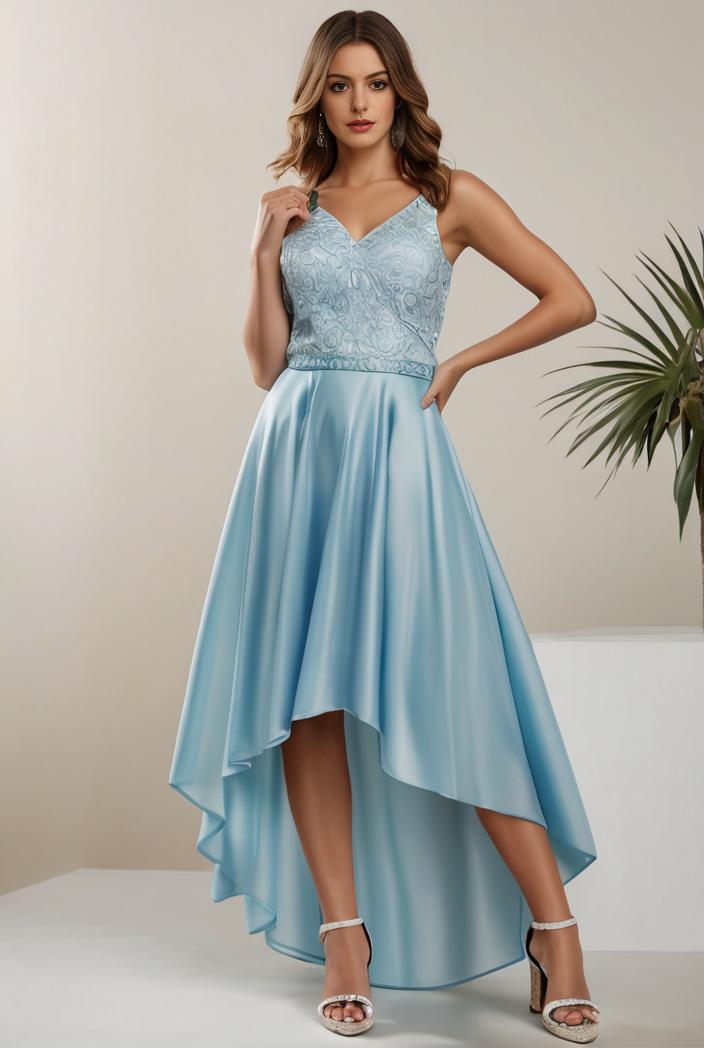 plus size sequin high low deep v neck tulle evening dresses 124613
