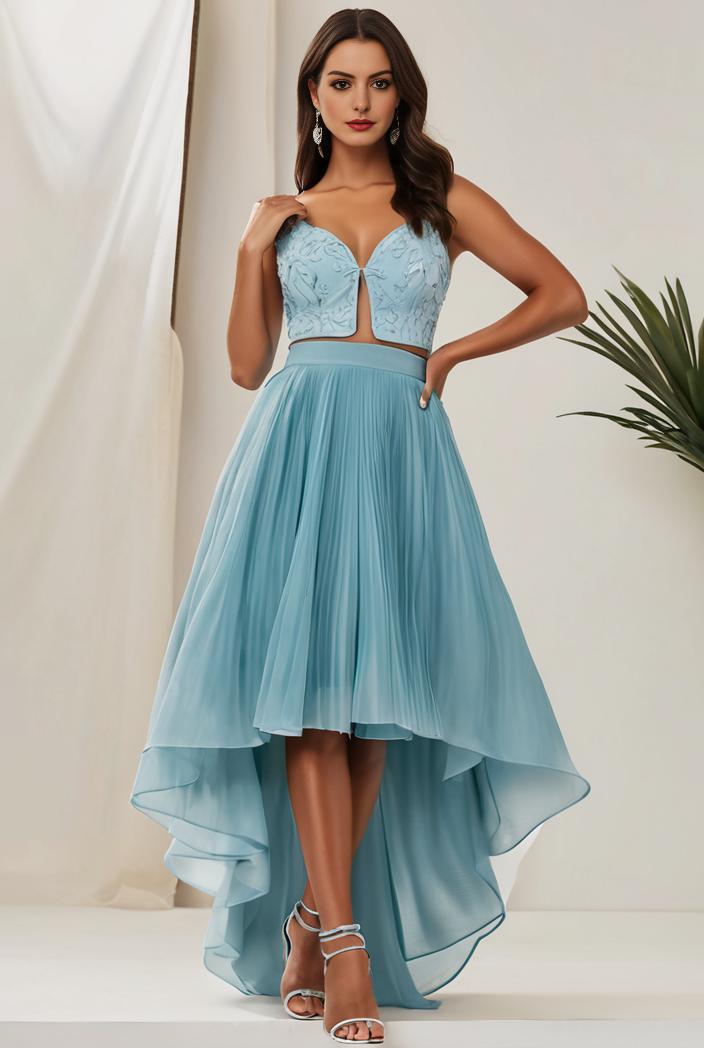 plus size sequin high low deep v neck tulle evening dresses 124614