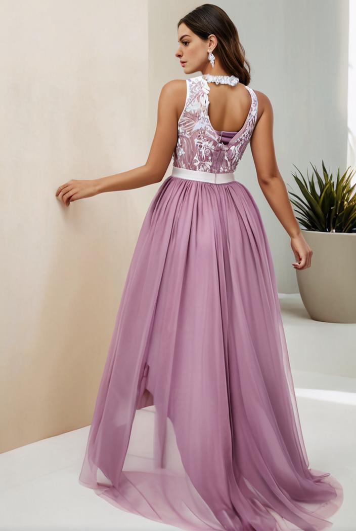 plus size sequin high low deep v neck tulle evening dresses 124652