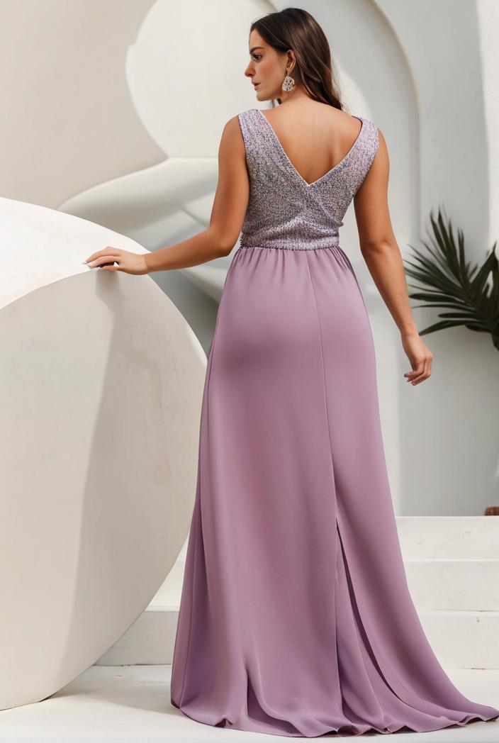 plus size sequin high low deep v neck tulle evening dresses 124654