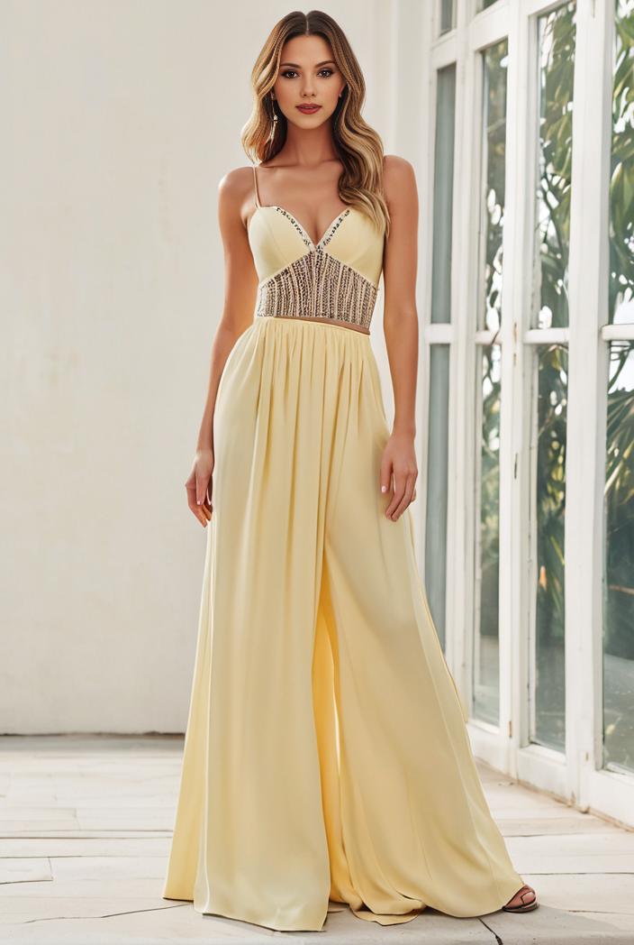 sleeveless v back tulle high low sequin appliques evening dresses 132939