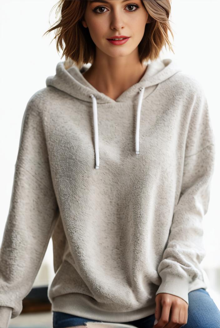 plus size casual hoodie women s plus solid ribbed long sleeve slight stretch hoodie drawstring sweatshirt 110035
