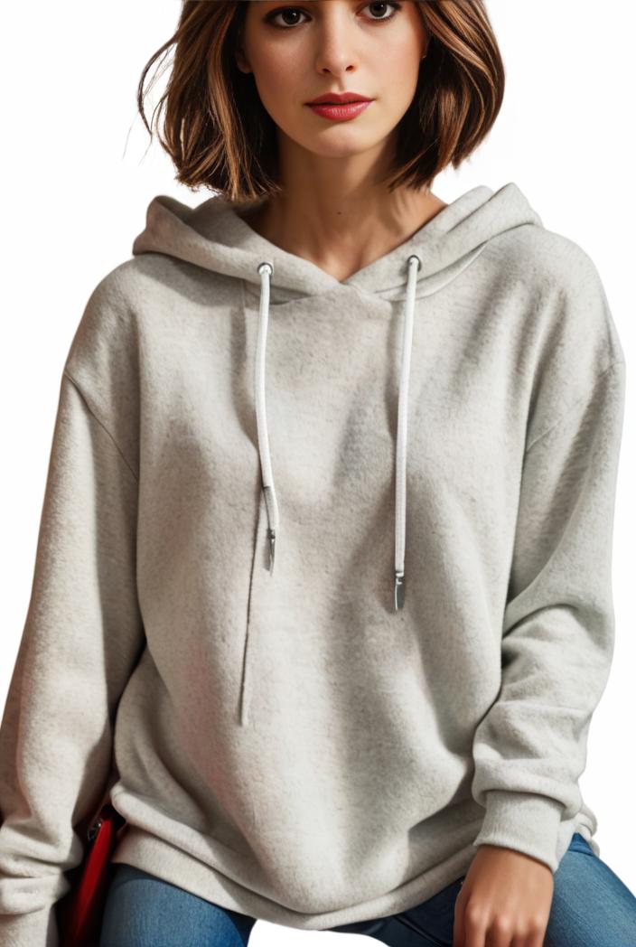 plus size casual hoodie women s plus solid ribbed long sleeve slight stretch hoodie drawstring sweatshirt 110041