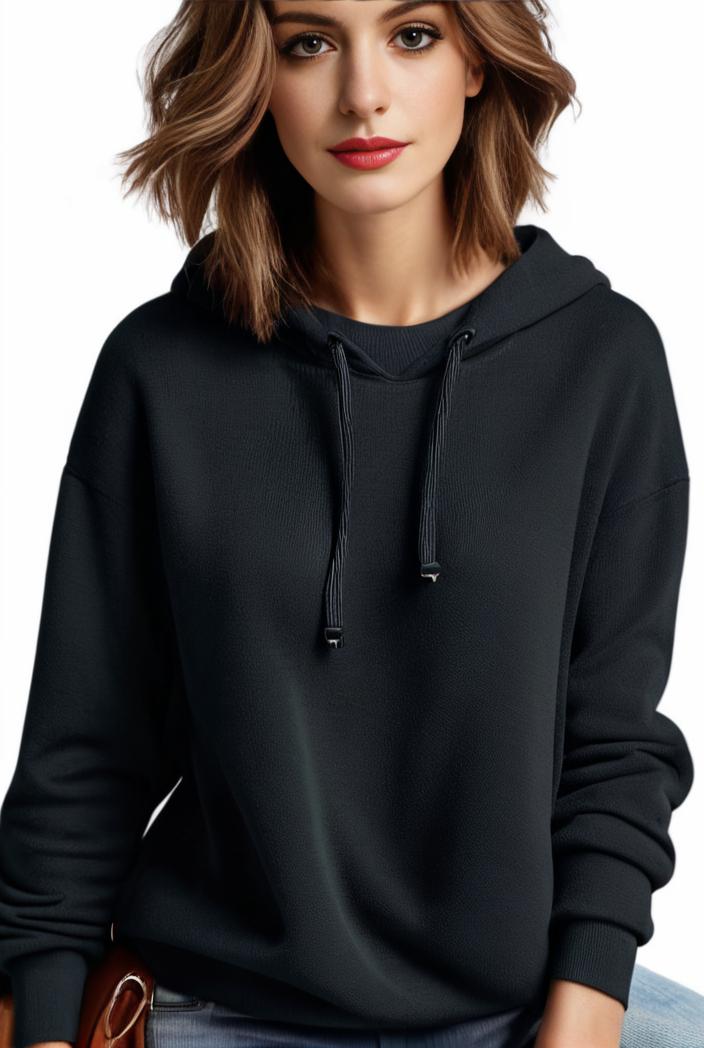 plus size casual hoodie women s plus solid ribbed long sleeve slight stretch hoodie drawstring sweatshirt 110040