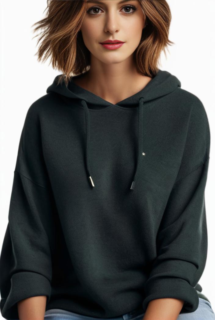 plus size casual hoodie women s plus solid ribbed long sleeve slight stretch hoodie drawstring sweatshirt 110048