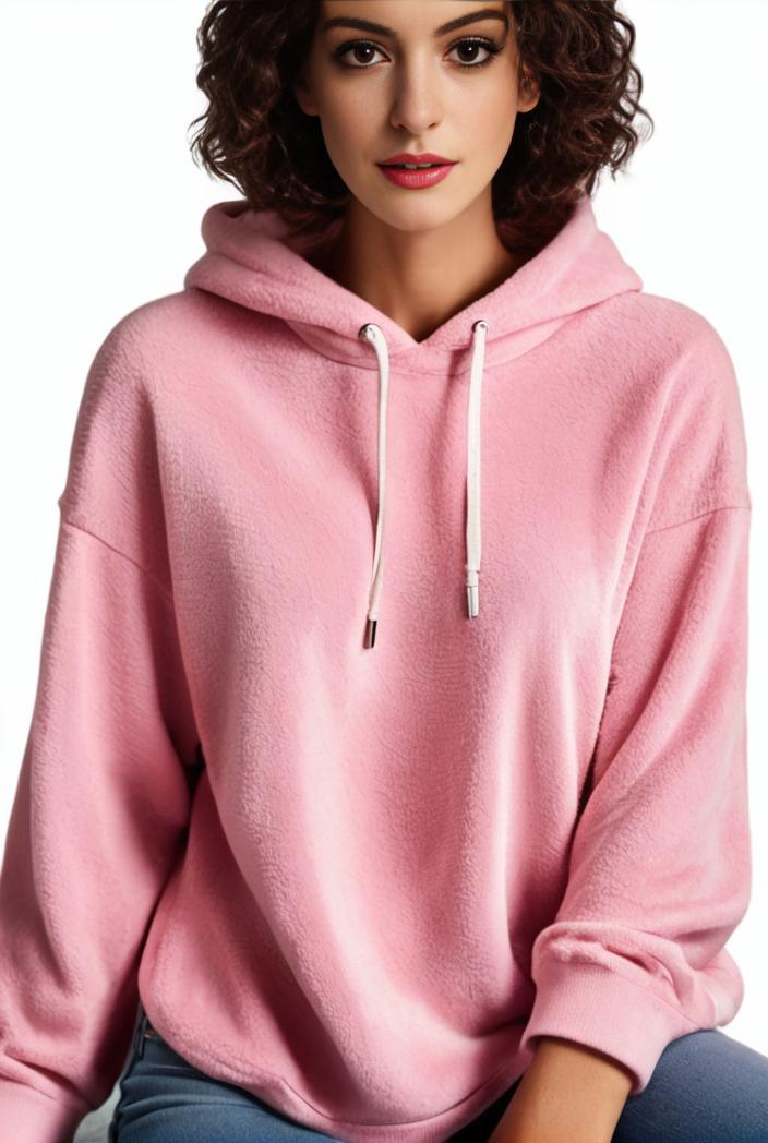 plus size casual hoodie women s plus solid ribbed long sleeve slight stretch hoodie drawstring sweatshirt 110053