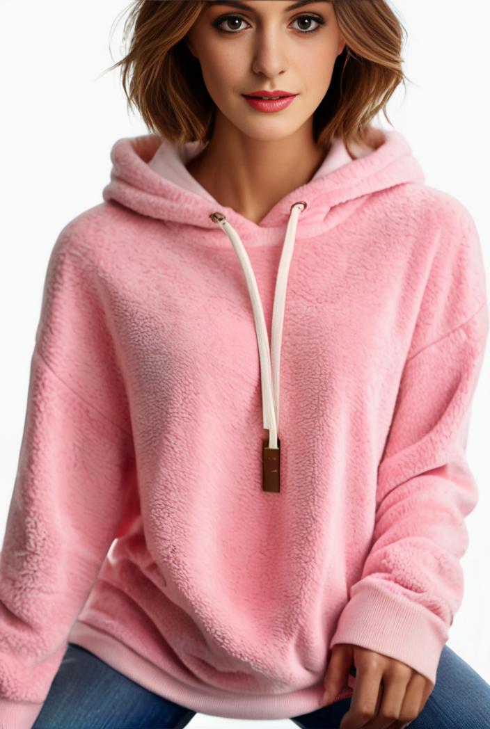plus size casual hoodie women s plus solid ribbed long sleeve slight stretch hoodie drawstring sweatshirt 110054
