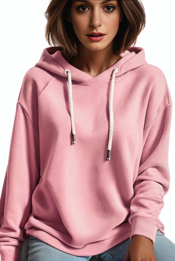plus size casual hoodie women s plus solid ribbed long sleeve slight stretch hoodie drawstring sweatshirt 110058