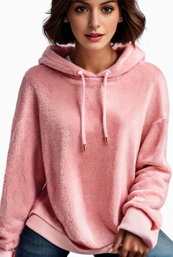 plus size casual hoodie women s plus solid ribbed long sleeve slight stretch hoodie drawstring sweatshirt 110055