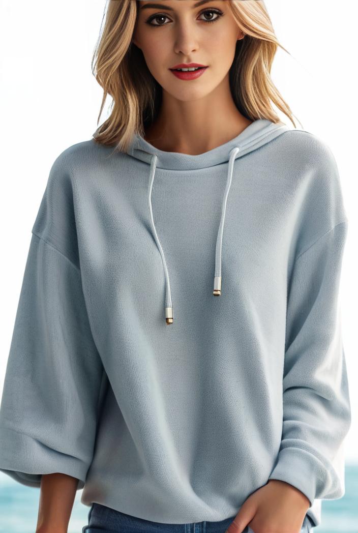 plus size casual hoodie women s plus solid ribbed long sleeve slight stretch hoodie drawstring sweatshirt 110056
