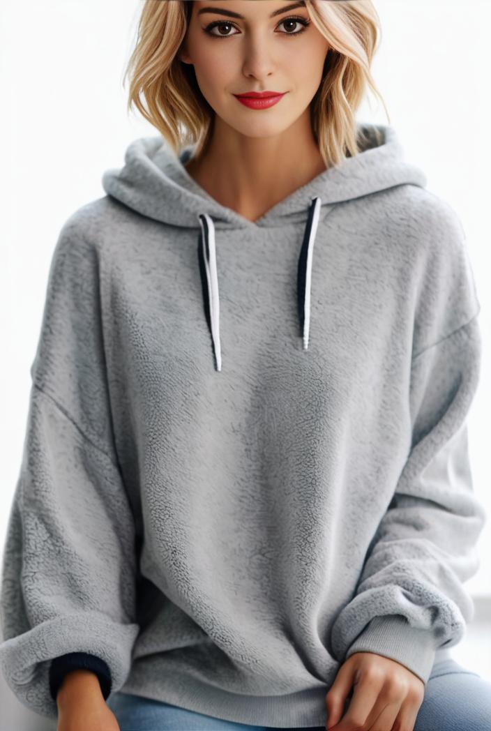 plus size casual hoodie women s plus solid ribbed long sleeve slight stretch hoodie drawstring sweatshirt 110060