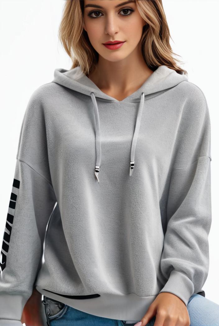plus size casual hoodie women s plus solid ribbed long sleeve slight stretch hoodie drawstring sweatshirt 110061