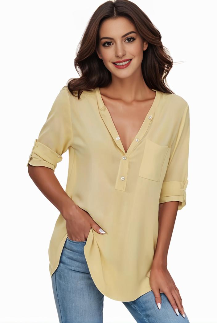 plus size formal shirt women s plus plain long sleeve turn down collar button up workwear shirt 110676