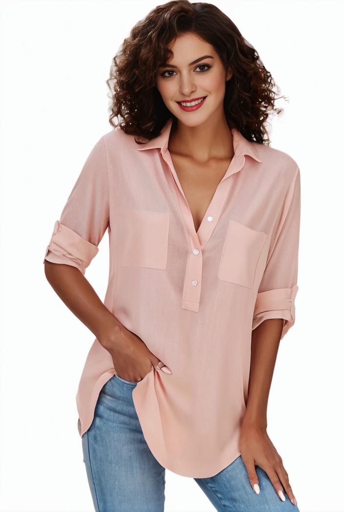 plus size formal shirt women s plus plain long sleeve turn down collar button up workwear shirt 110702