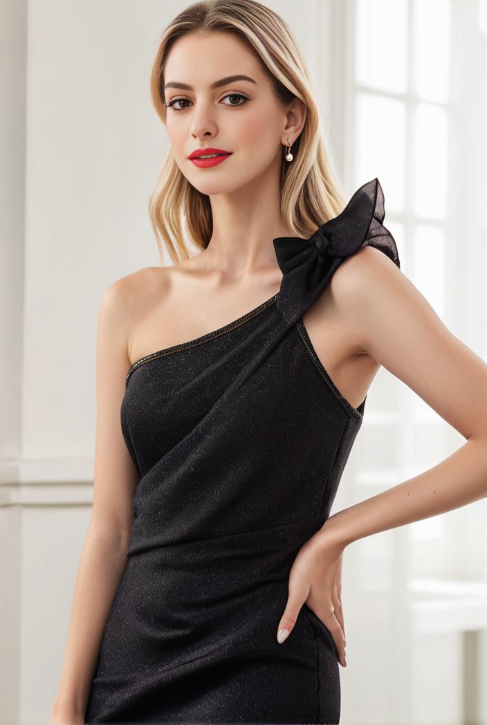 asymmetrical one shoulder feather bodycon sequin evening dress 120734