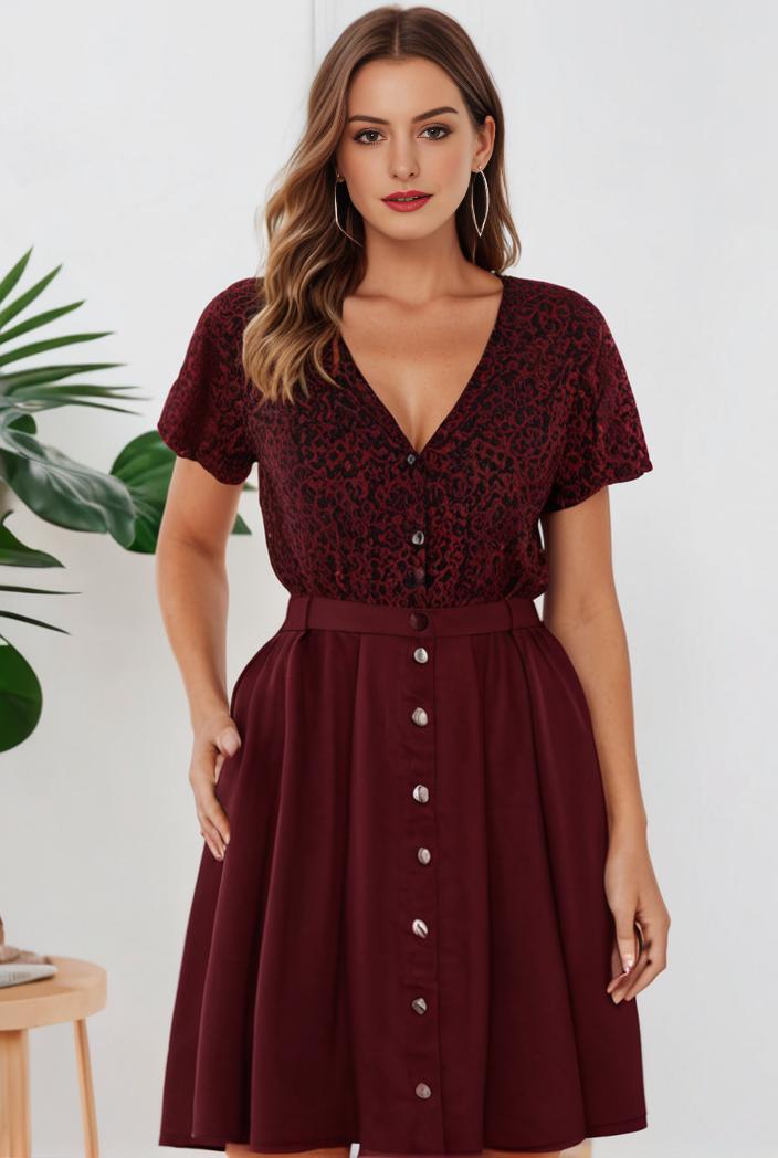 short sleeve v neck sequin chiffon a line mother of the bride dress 134586