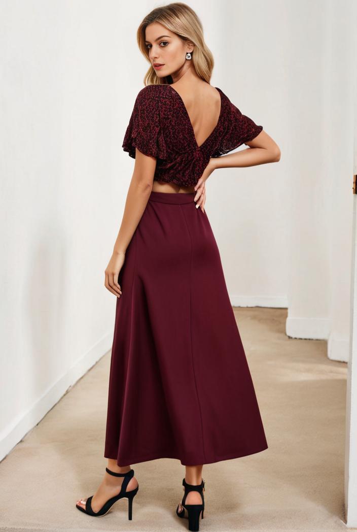 short sleeve v neck sequin chiffon a line mother of the bride dress 134594