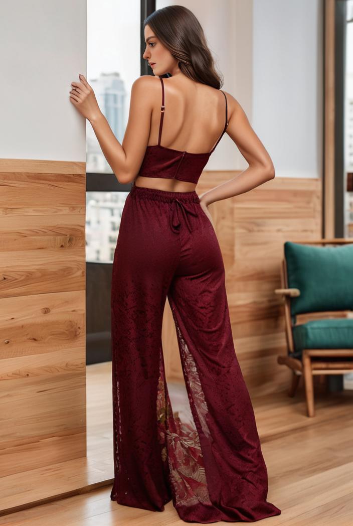 spaghetti strap 2 in 1 sheer evening dress 136226