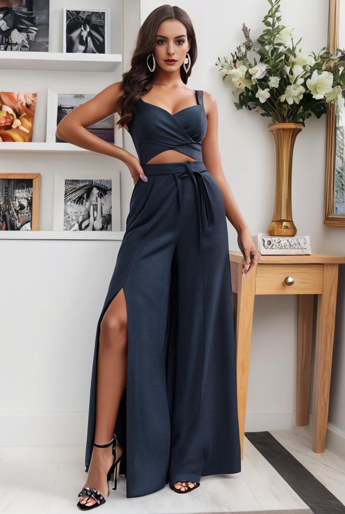 spaghetti strap 2 in 1 sheer evening dress 136264