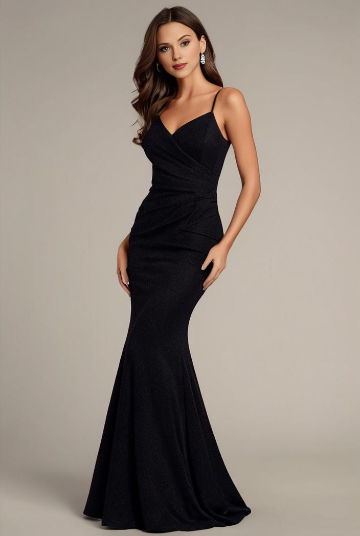 glitter spaghetti strap u veck open back bodycon stretchy evening dress 142105
